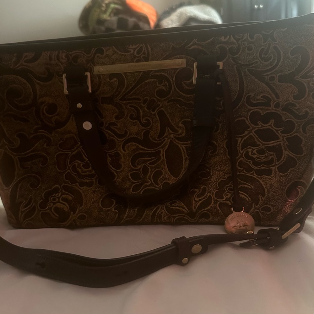 REDUCED SALE! Elegant Black and Gold Floral Women Bag